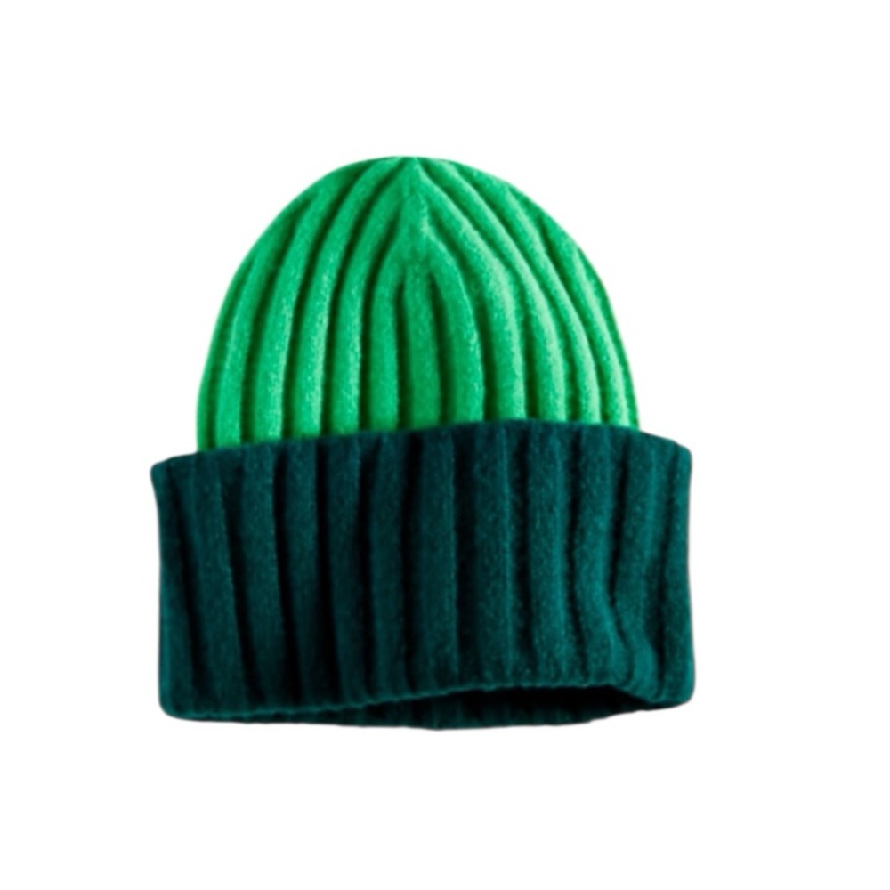 NWT On 34th Macys Women’s Wide‎ Ribbed Colorblock Beanie Gifts Stocking Stuffer